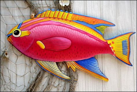 Tropical Fish Metal Wall Decor .